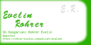 evelin rohrer business card